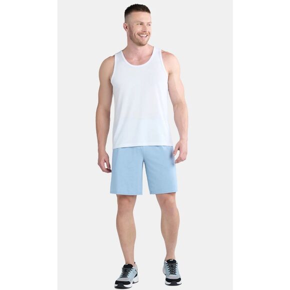 Athletic Works Tri Blend Active Lounge Shorts Men's Large Blue 9 Inseam NWT - Picture 1 of 8